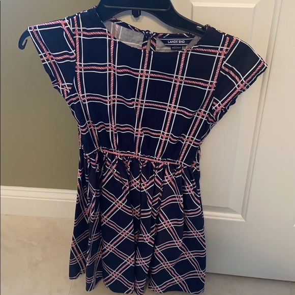Lands End Candy Cane Holiday Dress Size 